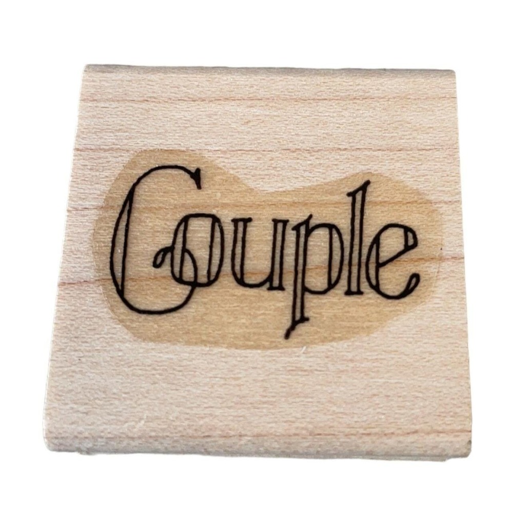 NEW NO INK Stampin Up Mounted Rubber Stamp Couple Word Name